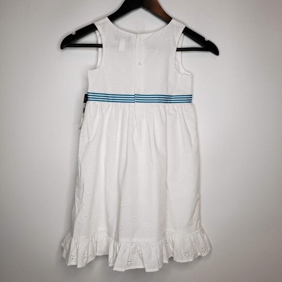 NWT Chaps Embroidered Floral Girl's Sunday Dress 6 - Picture 2 of 7